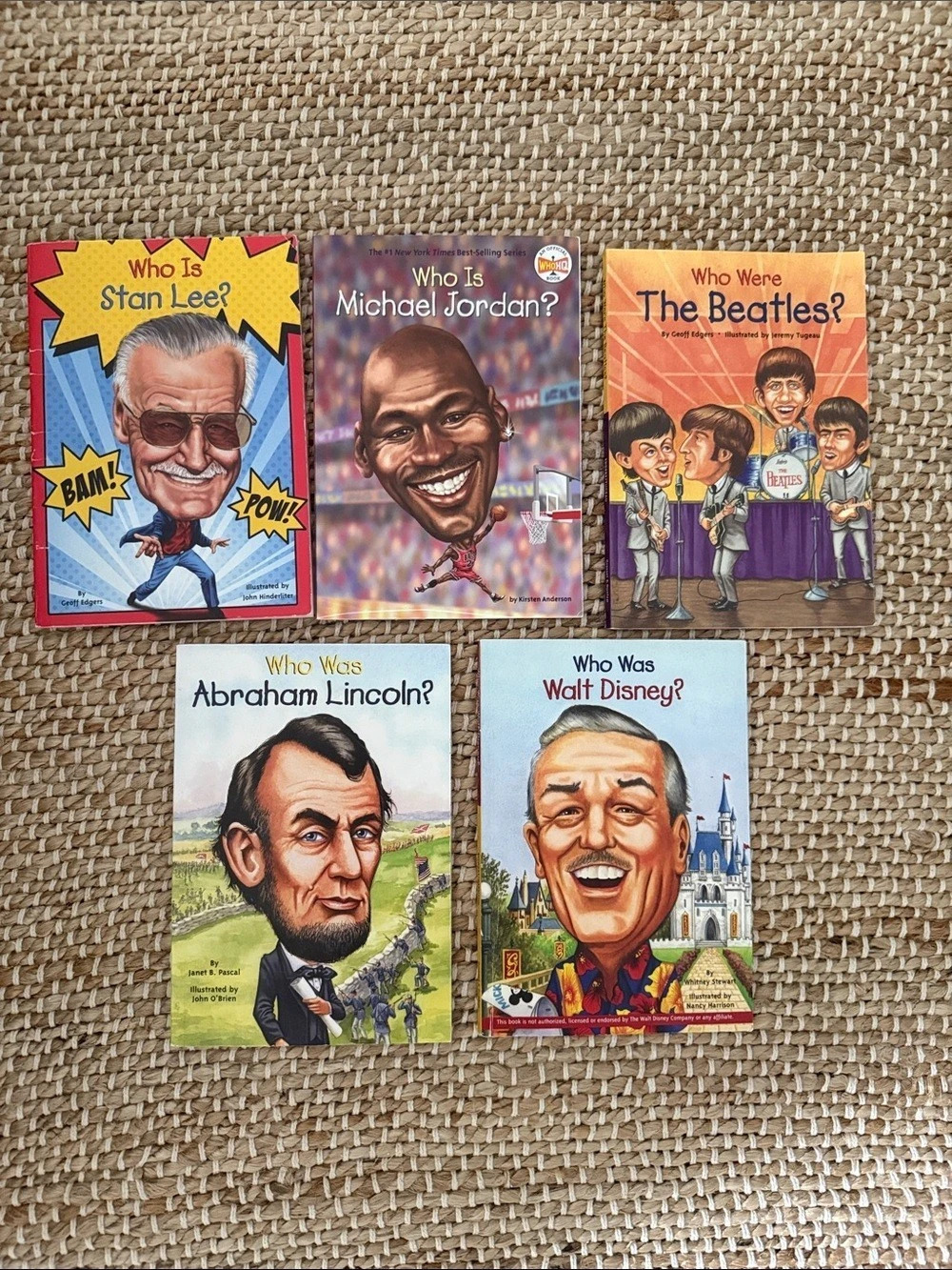 Who Was? biography book set 5-Book lot Biography Set